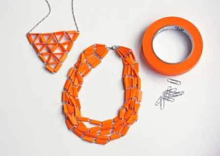 \"tape-paperclip-necklace\"